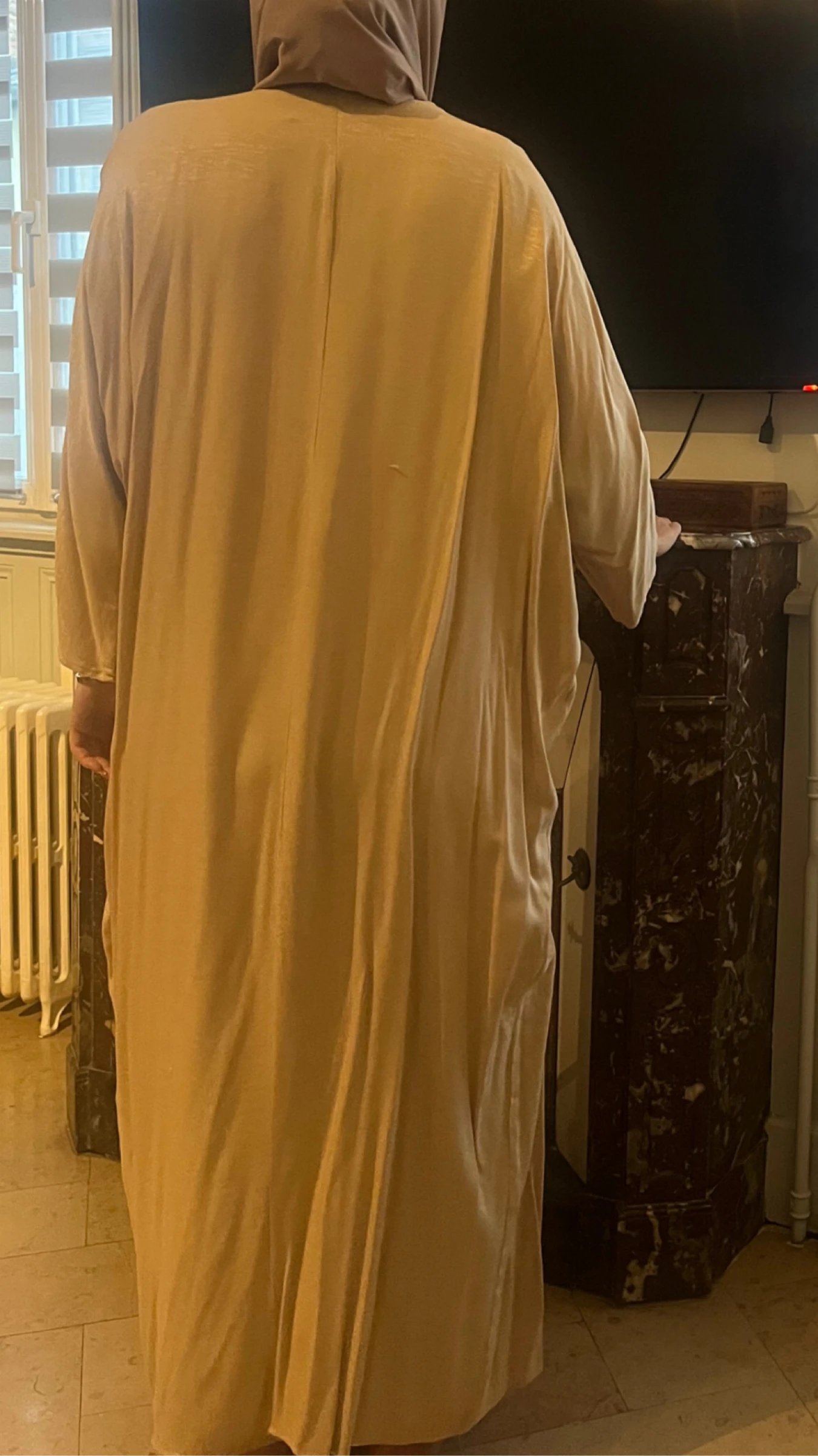 Vestido abaya 3 peças efeito linho – photo 3